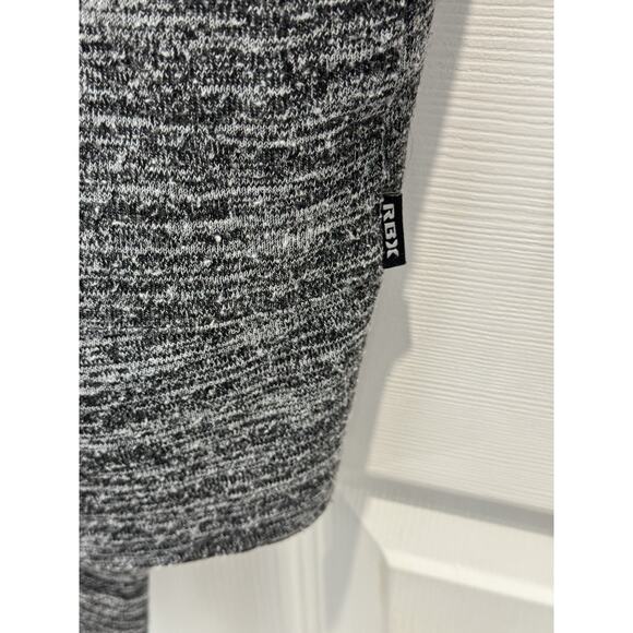 RBX Hacci Fly Away Cardigan Sweater Space Dye Gray Black Long Sleeve Open Front - Picture 4 of 5